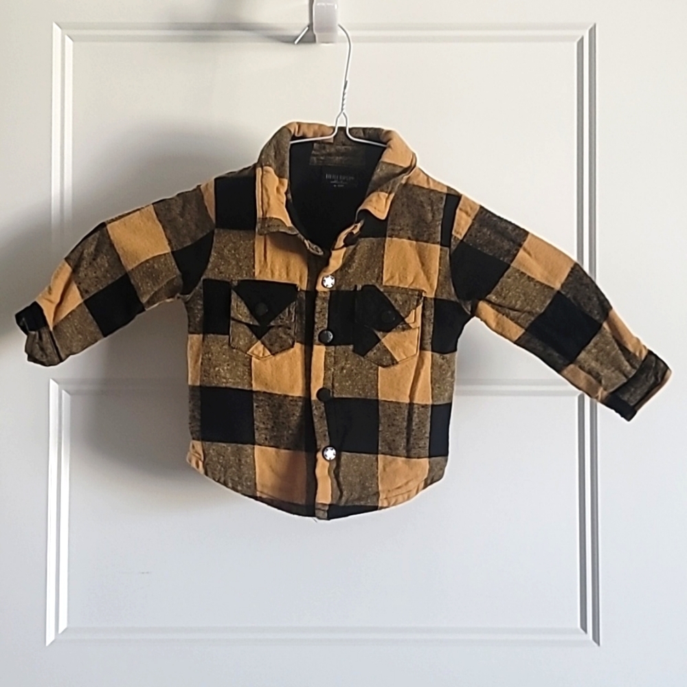 Little Bipsy Plaid Jacket - Black and Tan